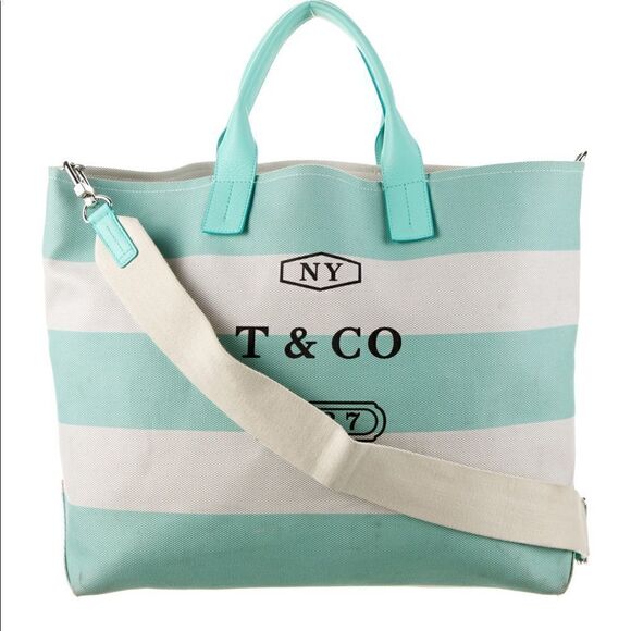 Tiffany & Co. Striped Canvas Tote - Picture 2 of 16